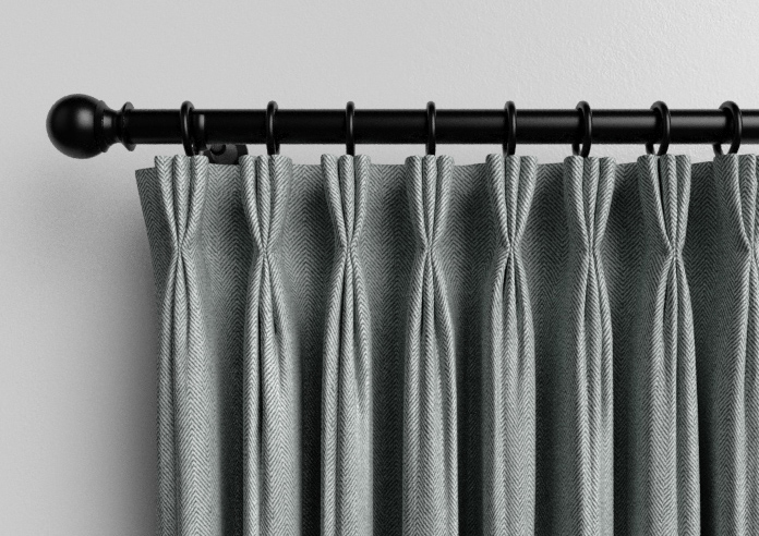 Soft Chevron, Soft Black - Made to Measure Curtains - Image 11